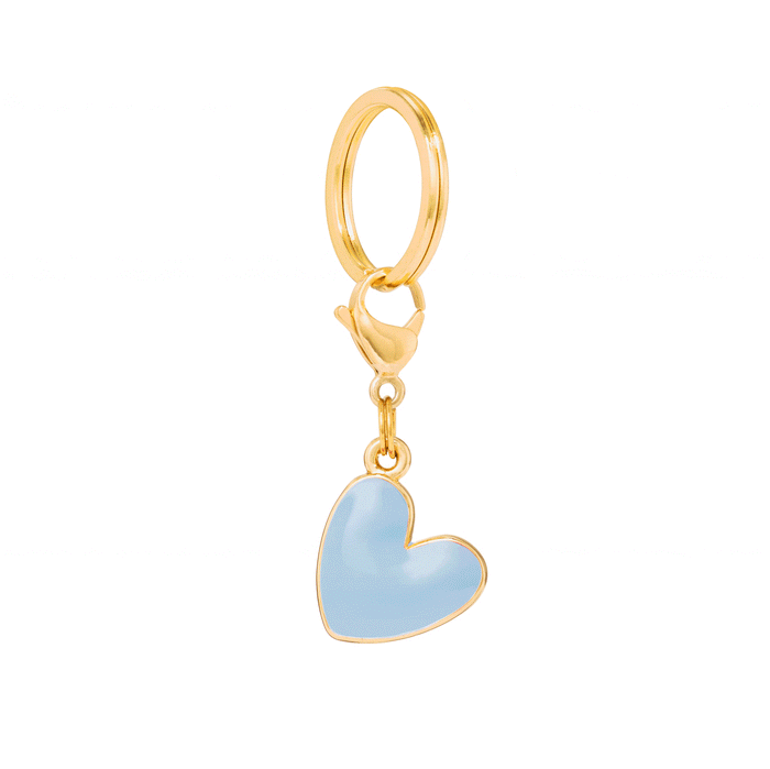 The Foggy Dog - Blue Heart Collar Charm: Charm Only