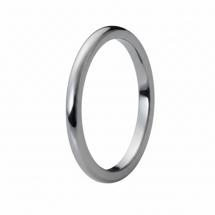 The Halo Tungsten High Polished Dome Slim Width Band - 2mm
