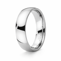 The Heirloom Comfort-fit Titanium Band with Domed Polished Finish – 6 mm