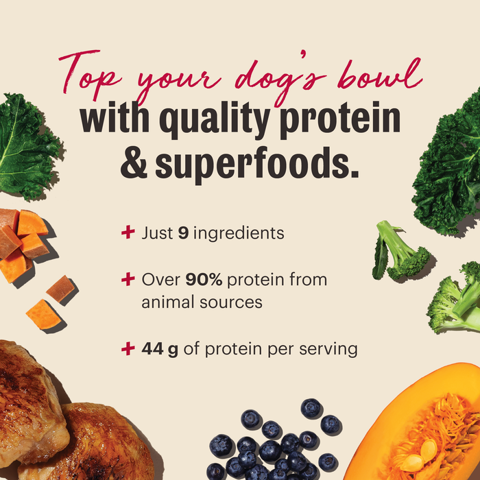 The Honest Kitchen Protein Plus Grain Free Chicken with Superfoods Topper