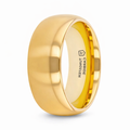 The ORO Traditional Domed Gold-Plated Tungsten Carbide Wedding Ring 8mm or 4mm