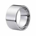 The Pipeline High Polished Pipe Cut Tungsten Ring -12mm