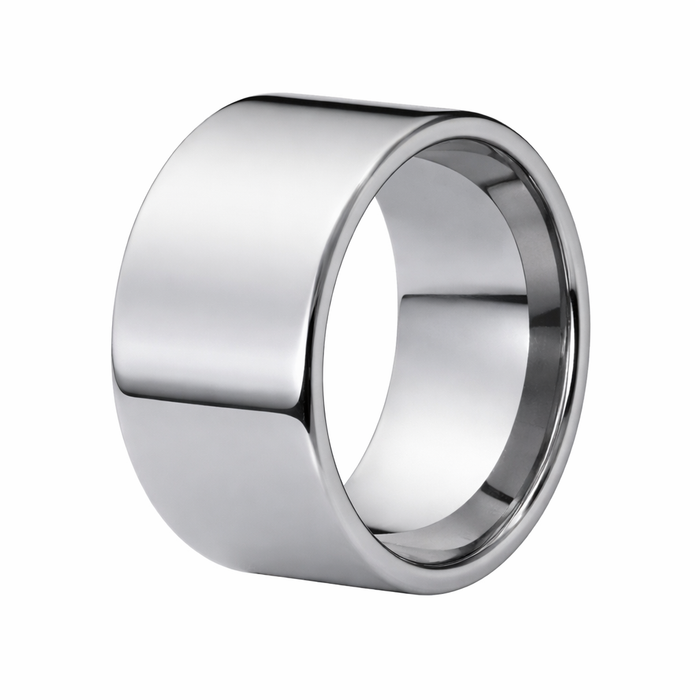 The Pipeline High Polished Pipe Cut Tungsten Ring -12mm