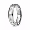 The Pureline Tungsten Ring with Center Groove -8mm