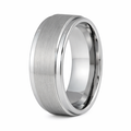 The Satin Dual Finish Tungsten Carbide Wedding Ring -9mm