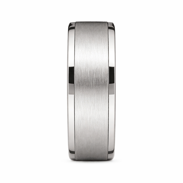 The Spinner Polished and Satin Spinner 8mm Band Ring in Stainless Steel