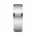The Spinner Polished and Satin Spinner 8mm Band Ring in Stainless Steel