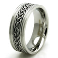 The Titan Link Stainless Steel Double Curb Chain Ring - 8mm