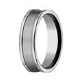 The Vanquisher Men's Tungsten Ring Satin Center Polished Edges 7mm