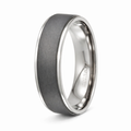 The Vertex Men's Titanium Wedding Band, Matte Finish with Polished Edges | 8mm