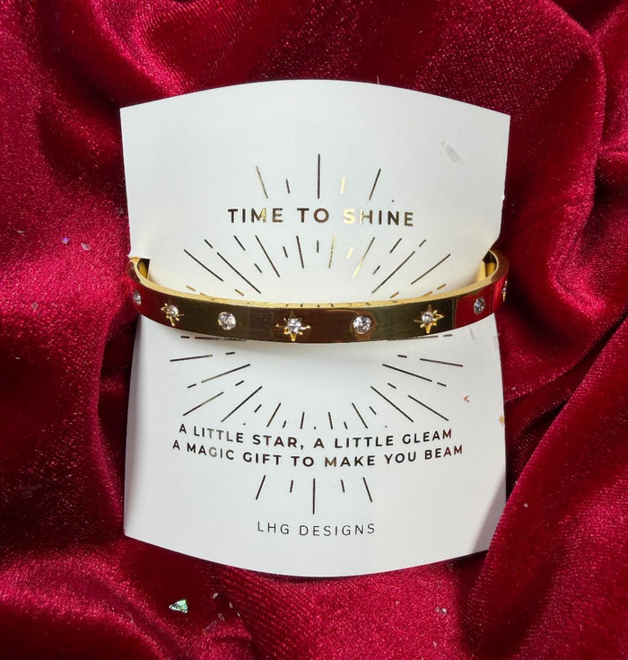 Time to Shine Gold Cubic Zirconia Braclet