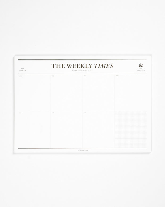 Times Desk Notepad Weekly