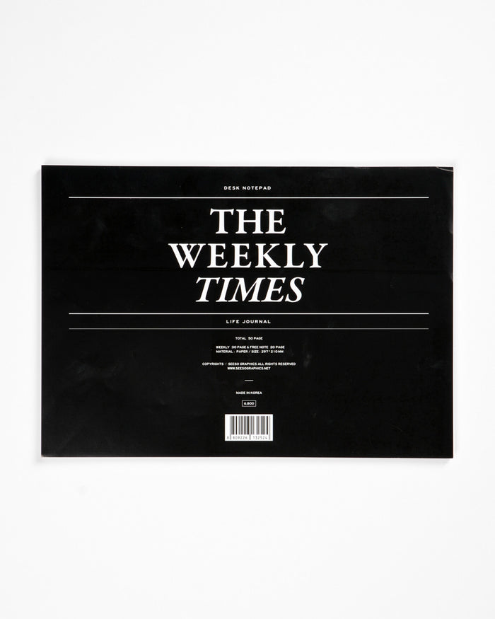 Times Desk Notepad Weekly
