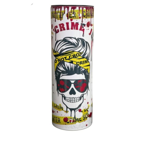 True Crime Junkie Messy Bun 20oz Skinny Tumbler - Done