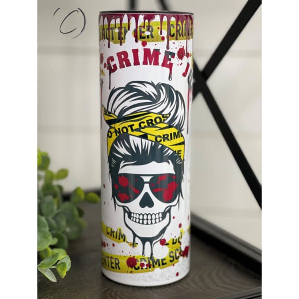 True Crime Junkie Messy Bun 20oz Skinny Tumbler - Done