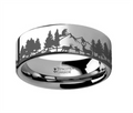 Tungsten 8mm Animal Landscape Scene Wedding Band