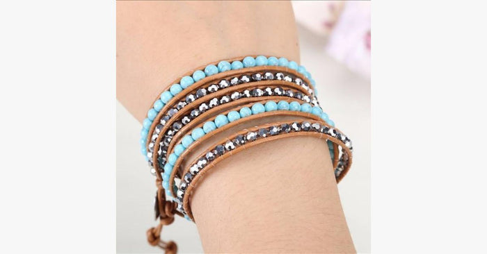 Turquoise Hex Wrap Bracelet
