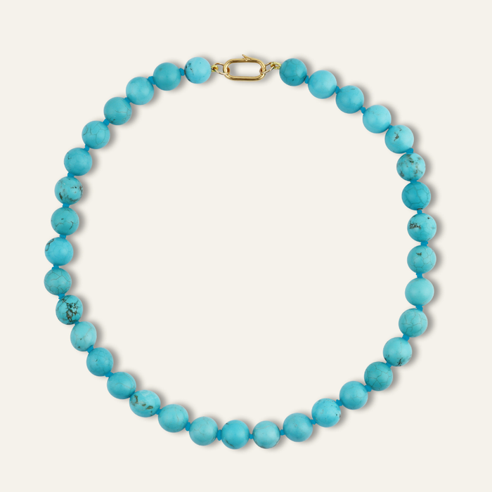 Turquoise Knotted Gemstone Necklace