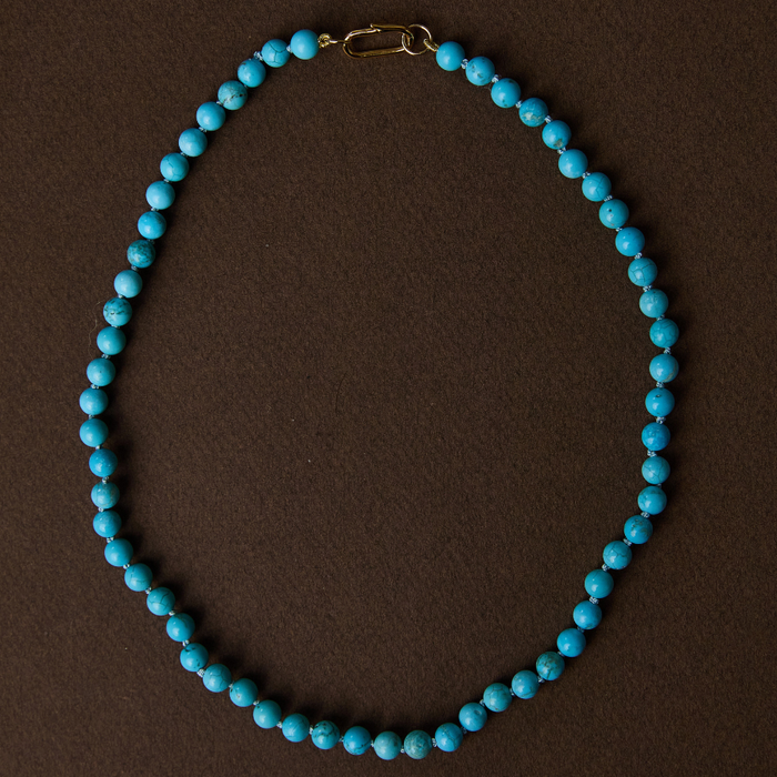 Turquoise Knotted Gemstone Strand