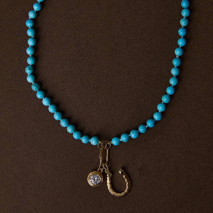Turquoise Knotted Gemstone Strand