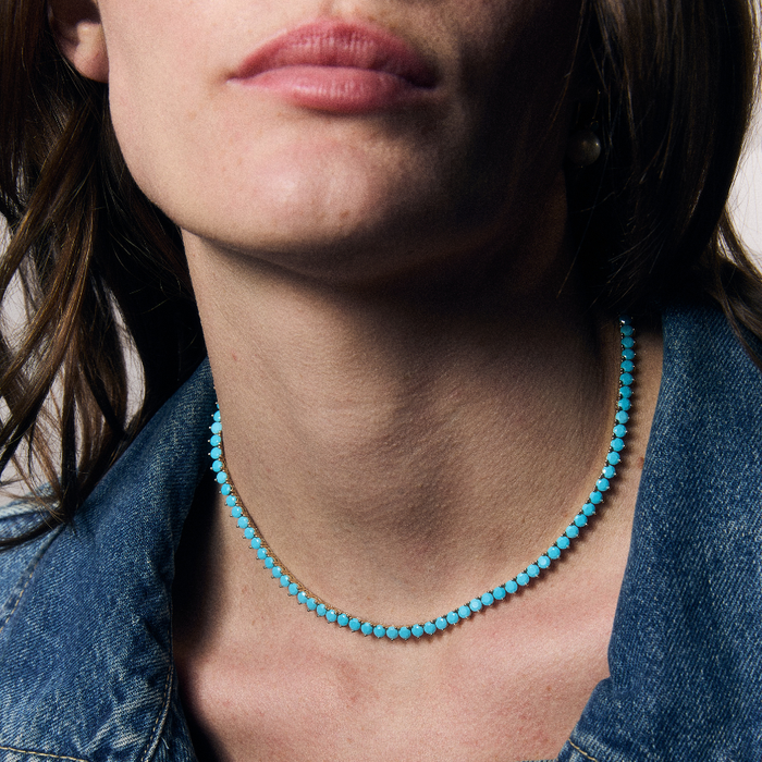 Turquoise Tennis Necklace