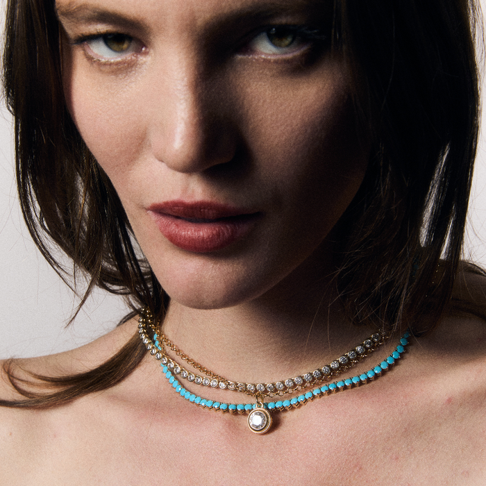 Turquoise Tennis Necklace
