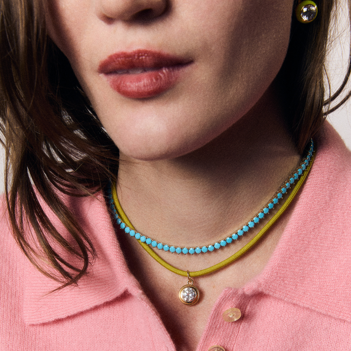 Turquoise Tennis Necklace
