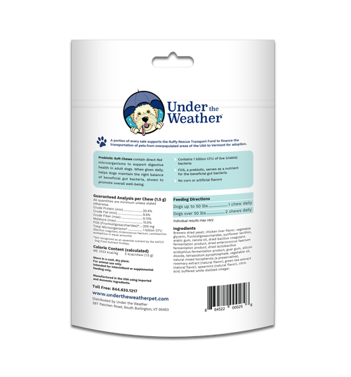 Under The Weather Probiotic Dog