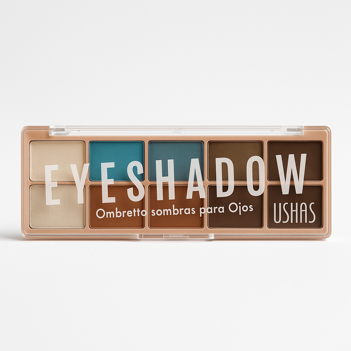 Ushas Eyeshadow Palette – paletă de farduri de pleoape cu 10 nuanțe