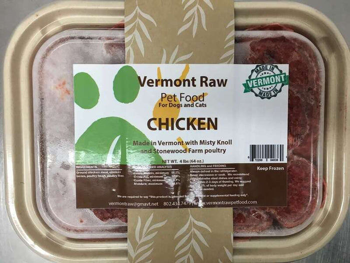 Vermont Raw Chicken Recipe Frozen Pet Food