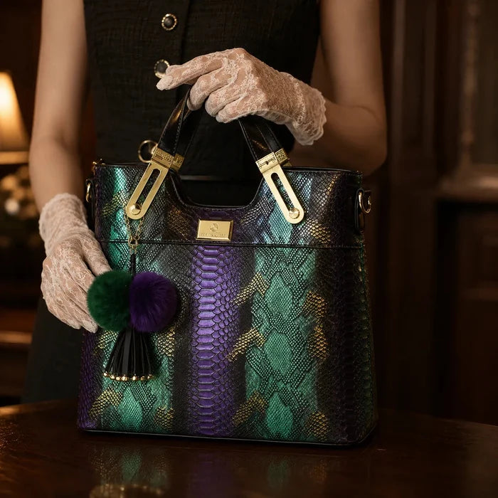 Vestralia – Iridescent Snakeskin-look Tote Bag