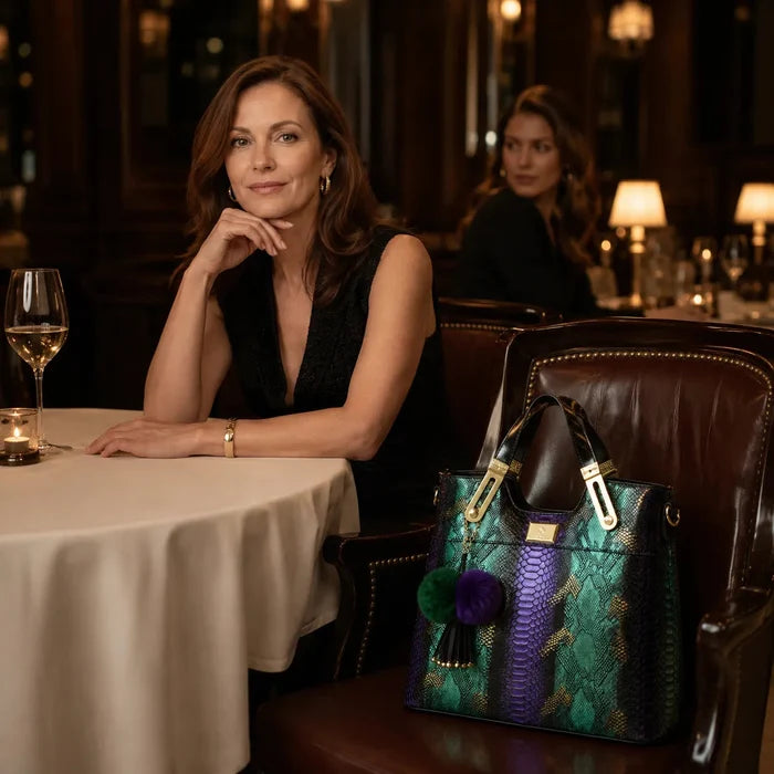 Vestralia – Iridescent Snakeskin-look Tote Bag
