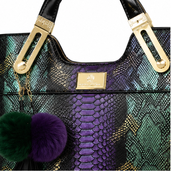 Vestralia – Iridescent Snakeskin-look Tote Bag