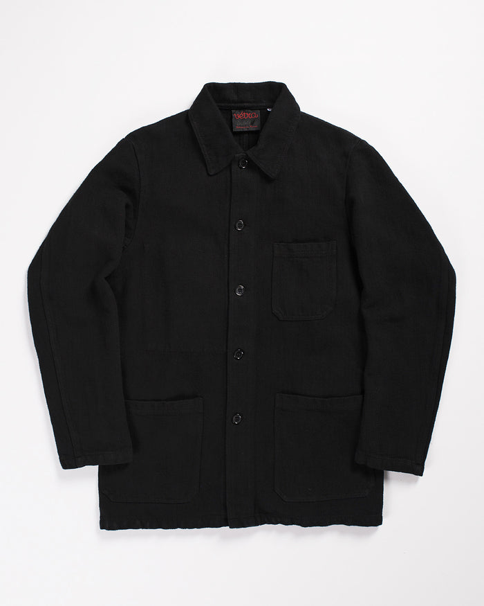 Vetra Work Jacket Overdyed Black Herringbone