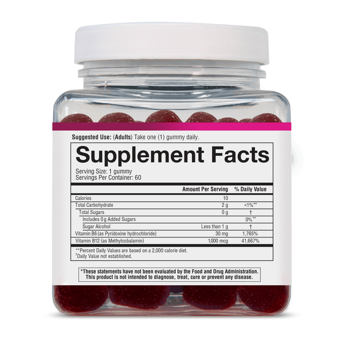 B12B6G.92032 Youtheory B12B6 Zero Sugar Gummies 60ct Product Image - Right
