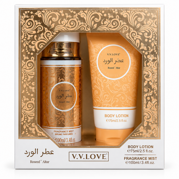 V.V. LOVE ROSEED’ ALTAR SET CADOU – SPRAY PARFUMAT 100 ML + LOȚIUNE DE CORP 75 ML
