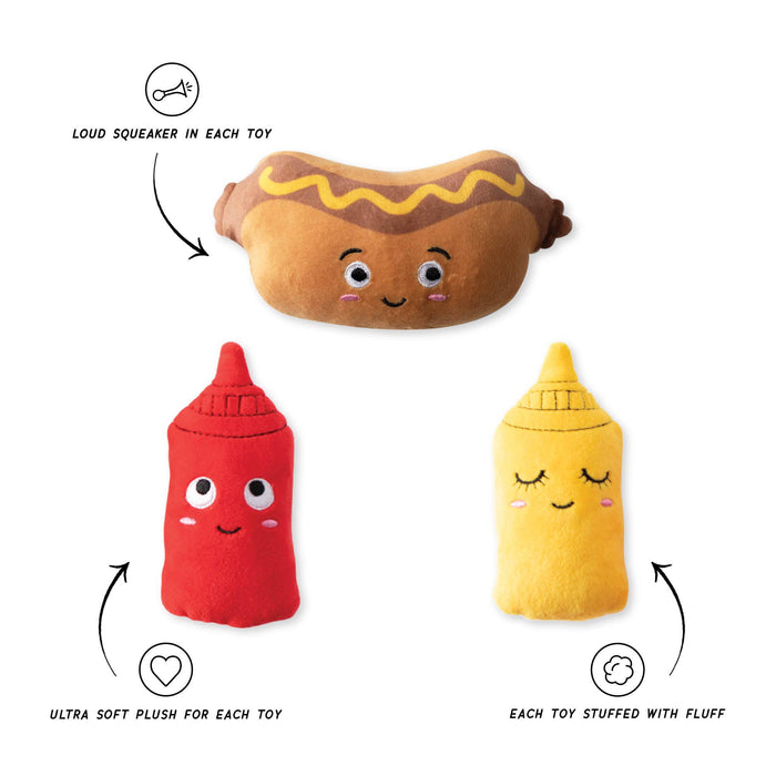 Wagsdale - Let's Be Frank 3 Piece Small Dog Toy Set