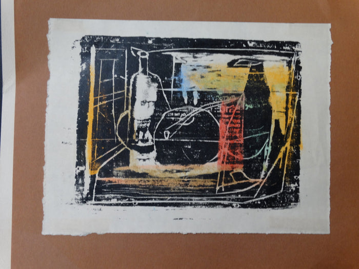 Walt Peregoy: Still Life Block Print P2499