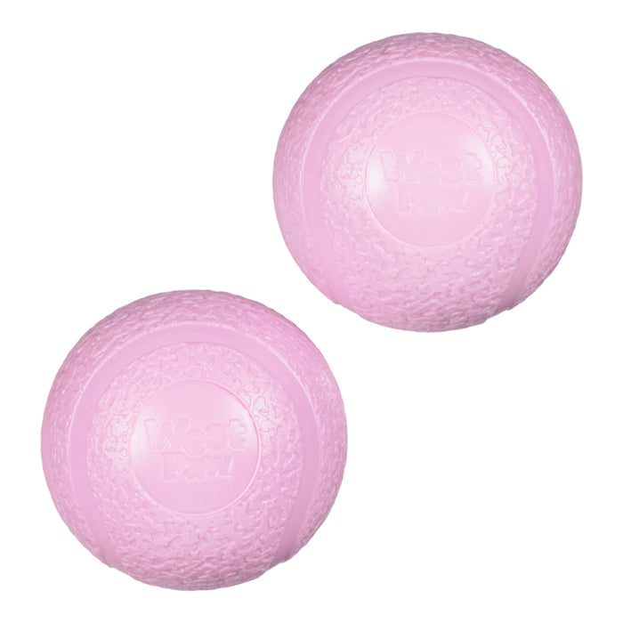 West Paw - *Puppy* Bubblegum/Aqua Boundr® 2-Pack Dog Toy Ball: Aqua