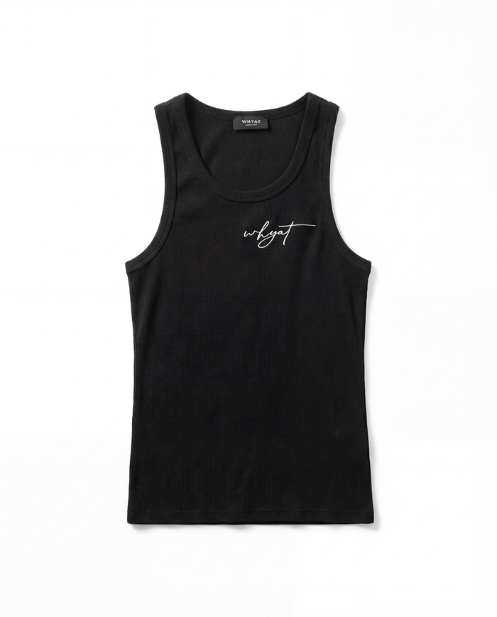 WHYAT TANKTOP SIGNATURE LOGO BLACK