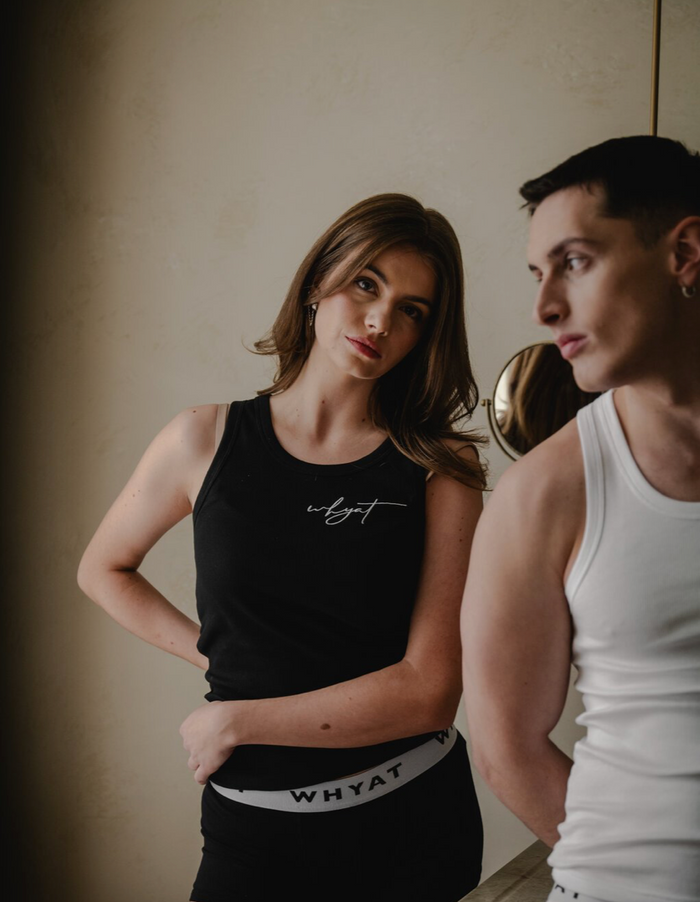 WHYAT TANKTOP SIGNATURE LOGO BLACK