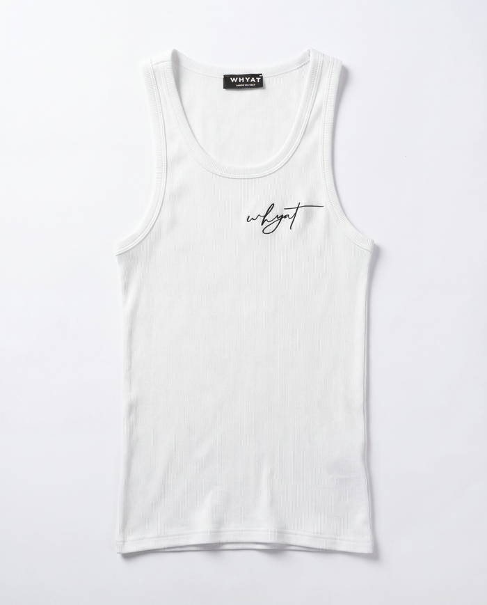 WHYAT TANKTOP SIGNATURE LOGO WHITE