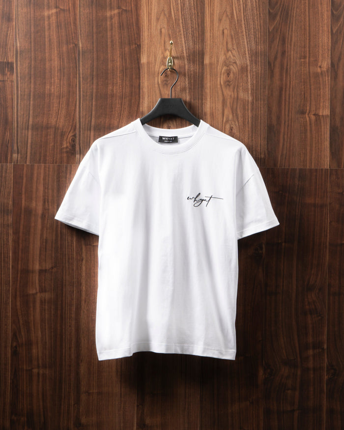WHYAT TEE SIGNATURE-LOGO -WHITE