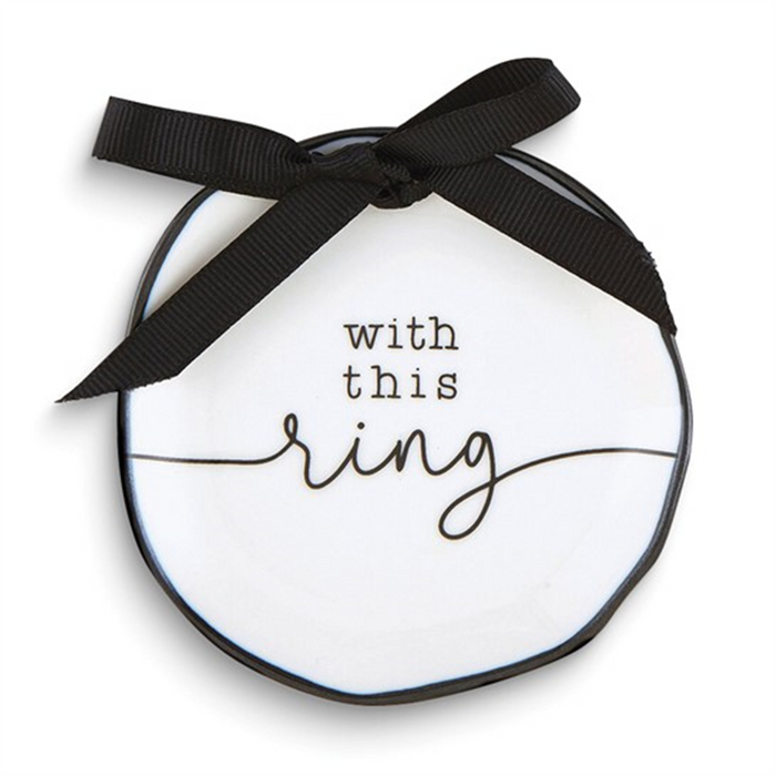 'With This Ring' Ceramic Jewelry Dish