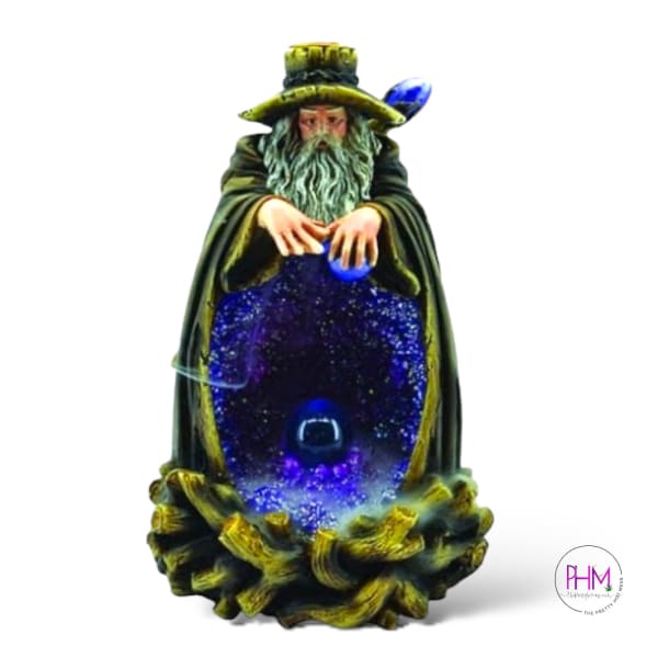 Wizardly Ways Enchanted Backflow Incense Burner with Color