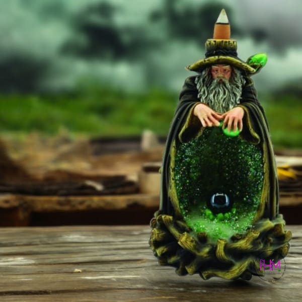 Wizardly Ways Enchanted Backflow Incense Burner with Color