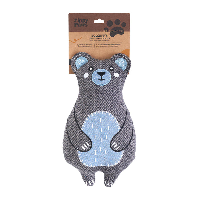 Zippy Paws ecoZippy Cotton Cuddler Bear Dog Toy